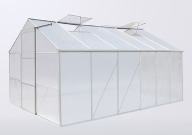 estufa do jardim da casa do policarbonato de 4mm/de 6mm para o berçário/flor, única porta deslizante