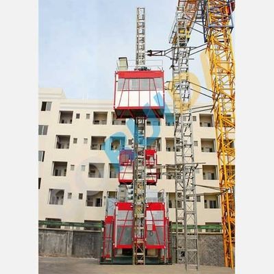 Equipamento simples ou duplo do elevador do material de construção das gruas da cremalheira e do pinhão da gaiola CH2000 do OEM