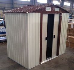 armazenamento do jardim do metal do vértice da casa pré-fabricada 10x12' derramado com porta deslizante
