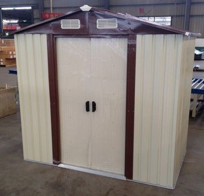 armazenamento do jardim do metal do vértice da casa pré-fabricada 10x12' derramado com porta deslizante